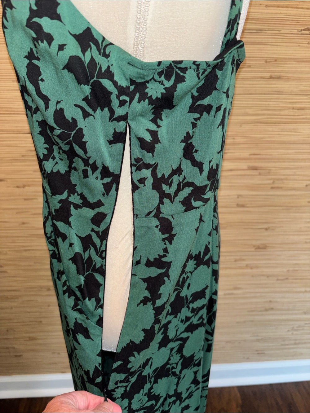 41 Hawthorn Green Floral Sheath Midi Dress green black Square Neck size 10 nwt! - Picture 5 of 15